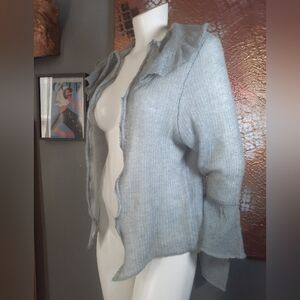 Zara Nwot Wool/ Alpaca Blend Ruffled Cardigan